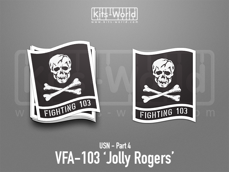 Kitsworld SAV Sticker - US Navy - VFA-103 Jolly Rogers Approx height: 100 mm 